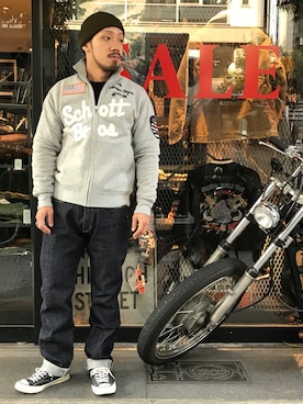 「寒い」｜「アイテム（帽子）」を使った、matsuokaさん（メンズ・170cm）の冬コーディネート