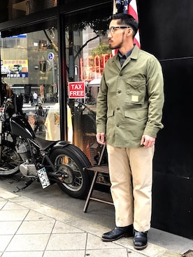 「アイテム（カバーオール）」を使った、matsuokaさん（メンズ・170cm・20代）の冬コーディネート