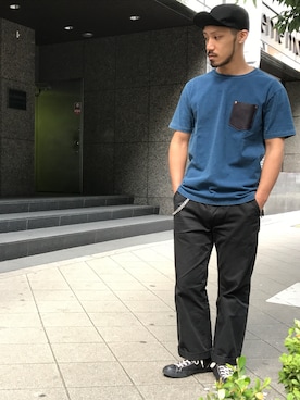 「schott(ショット)のアイテム(トップス)」を使った、matsuokaさん(メンズ・170cm)の春コーディネート