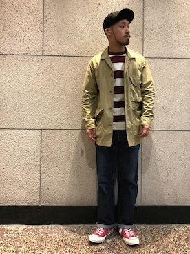 「アイテム（カバーオール）」を使った、matsuokaさん（メンズ・170cm・20代）の春コーディネート