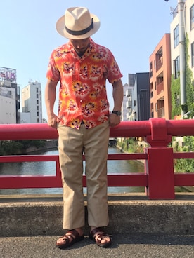 「アイテム（チノパンツ）」を使った、matsuokaさん（メンズ・170cm・20代）の夏コーディネート