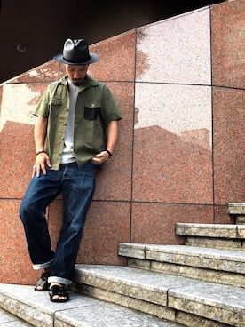 「EDER（エダー）のアイテム」を使った、matsuokaさん（メンズ・170cm）の夏コーディネート