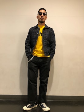 「Schott（ショット）のアイテム」を使った、matsuokaさん（メンズ・170cm）の春コーディネート