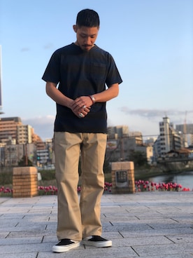 「schott（ショット）のSchott/ショット/URBAN CHINO PANTS/アーバン チノパンツ（チノパンツ）」を使った、matsuokaさん（メンズ・170cm）の春コーディネート
