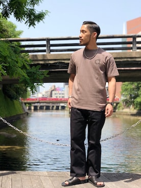 「schott（ショット）のアイテム（シューズ）」を使った、matsuokaさん（メンズ・170cm）の春コーディネート