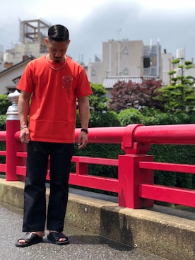 「アイテム（サンダル）」を使った、matsuokaさん（メンズ・170cm・20代）の春コーディネート