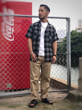 「BELIEVEINMIRACLE（ビリーブインミラクル）のアイテム」を使った、matsuokaさん（メンズ・170cm）の夏コーディネート