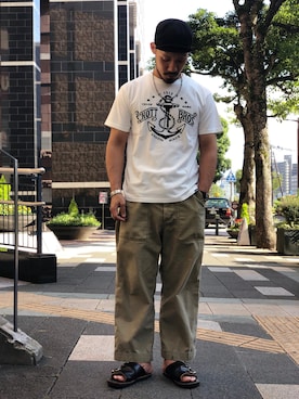 「BELIEVEINMIRACLE（ビリーブインミラクル）のアイテム」を使った、matsuokaさん（メンズ・170cm）の夏コーディネート