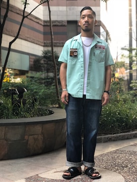 「BELIEVEINMIRACLE（ビリーブインミラクル）のアイテム」を使った、matsuokaさん（メンズ・170cm）の夏コーディネート