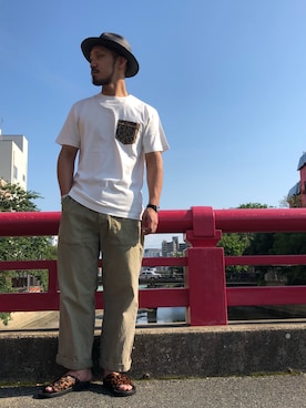 「ポケットＴシャツ」｜matsuokaさん（メンズ・170cm）の夏コーディネート