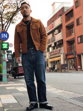 「schott（ショット）のアイテム」を使った、matsuokaさん（メンズ・170cm）の秋コーディネート