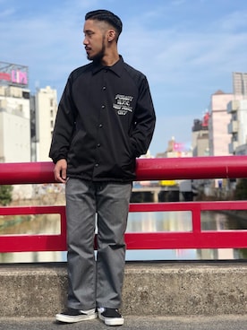 「アイテム（チノパンツ）」を使った、matsuokaさん（メンズ・170cm・20代）の冬コーディネート