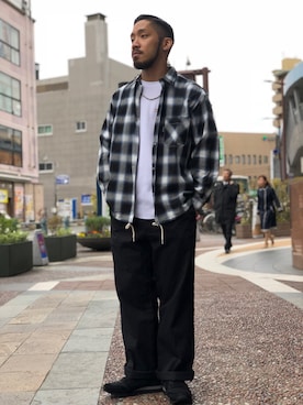 「schott（ショット）のアイテム（シューズ）」を使った、matsuokaさん（メンズ・170cm）の春コーディネート