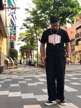 「アイテム（チノパンツ）」を使った、matsuokaさん（メンズ・170cm・20代）の春コーディネート