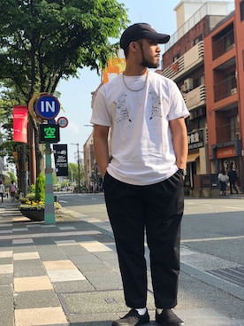 「schott（ショット）のアイテム（帽子）」を使った、matsuokaさん（メンズ・170cm）の春コーディネート