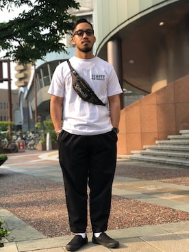 「アイテム（ボディバッグ/ウエストポーチ）」を使った、matsuokaさん（メンズ・170cm・20代）の夏コーディネート