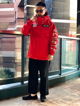 「アイテム（マウンテンパーカー）」を使った、matsuokaさん（メンズ・170cm・20代）の秋コーディネート