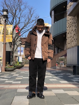 「スタッフセンバツ」｜「アイテム（ダウンジャケット/コート）」を使った、matsuokaさん（メンズ・170cm）の冬コーディネート