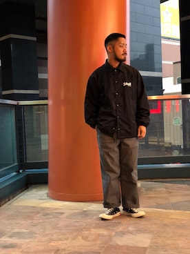 「schott（ショット）のアイテム」を使った、matsuokaさん（メンズ・170cm）の冬コーディネート