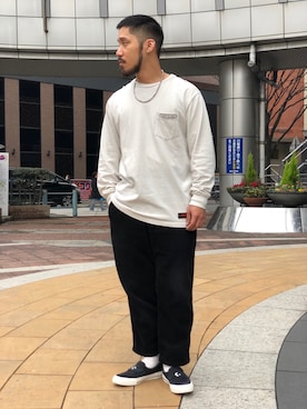「schott（ショット）のアイテム」を使った、matsuokaさん（メンズ・170cm）の冬コーディネート