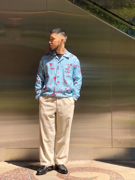 「Iroquois（イロコイ）のアイテム」を使った、matsuokaさん（メンズ・170cm）の春コーディネート