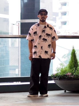 「schott(ショット)のアイテム(ブレスレット)」を使った、matsuokaさん(メンズ・170cm)の夏コーディネート