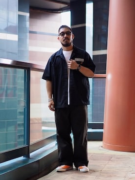 「schott(ショット)のアイテム(ブレスレット)」を使った、matsuokaさん(メンズ・170cm)の夏コーディネート