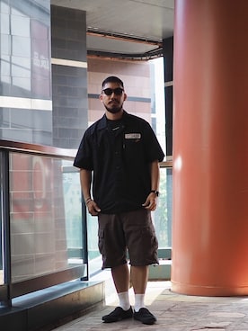 「CONVERSE（コンバース）のCONVERSE/コンバース　CS LOAFER SK ＣＳ ローファー ＳＫ（スニーカー）」を使った、matsuokaさん（メンズ・170cm）の夏コーディネート