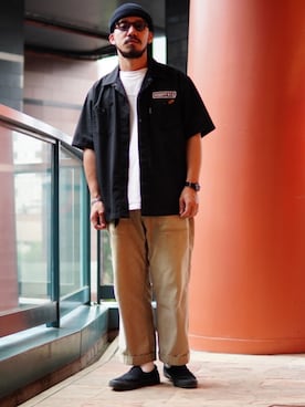 「CONVERSE（コンバース）のCONVERSE/コンバース　CS LOAFER SK ＣＳ ローファー ＳＫ（スニーカー）」を使った、matsuokaさん（メンズ・170cm）の夏コーディネート