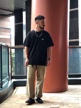 「schott(ショット)のアイテム(ブレスレット)」を使った、matsuokaさん(メンズ・170cm)の夏コーディネート