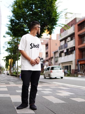 「schott(ショット)のアイテム(ブレスレット)」を使った、matsuokaさん(メンズ・170cm)の夏コーディネート