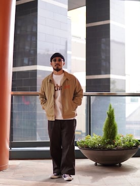 「ファッションの力を信じよう」｜「アイテム（スラックス）」を使った、matsuokaさん（メンズ・170cm）の秋コーディネート