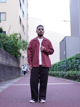 「ファッションの力を信じよう」｜「アイテム（スラックス）」を使った、matsuokaさん（メンズ・170cm）の秋コーディネート