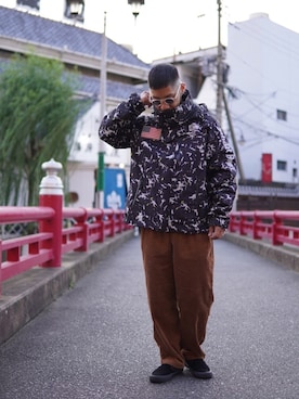 「アイテム（マウンテンパーカー、その他）」を使った、matsuokaさん（メンズ・170cm）の秋コーディネート