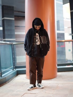 「ファッションの力を信じよう」｜「アイテム（アクセサリー）」を使った、matsuokaさん（メンズ・170cm）の秋コーディネート