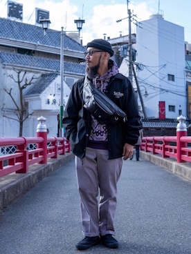 「ファッションの力を信じよう」｜「アイテム（スラックス）」を使った、matsuokaさん（メンズ・170cm）の冬コーディネート