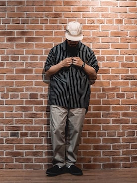 「ファッションの力を信じよう」｜「アイテム（スラックス）」を使った、matsuokaさん（メンズ・170cm）の春コーディネート