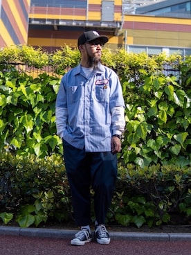 「ファッションの力を信じよう」｜「アイテム（スラックス）」を使った、matsuokaさん（メンズ・170cm）の春コーディネート