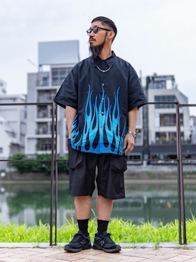 「ファッションの力を信じよう」｜「アイテム（アクセサリー）」を使った、matsuokaさん（メンズ・170cm）の夏コーディネート