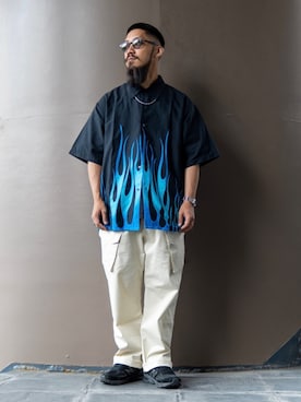 「SCHOTT」｜「アイテム（アクセサリー）」を使った、matsuokaさん（メンズ・170cm）の夏コーディネート