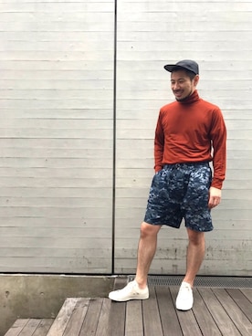 「SUN/kakke（サンカッケー）のアイテム」を使った、MASATOSHI KOMORIさん（メンズ・173cm）の夏コーディネート