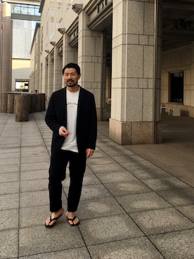 「Martin Margiela」｜「アイテム（ジャケット/アウター）」を使った、MASATOSHI KOMORIさん（メンズ・173cm）の春コーディネート