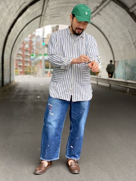 「TENDER（テンダー）のアイテム」を使った、MASATOSHI KOMORIさん（メンズ・173cm）の春コーディネート