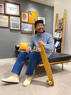 「秋のマイ旬スタイル」｜「アイテム（キャップ）」を使った、MASATOSHI KOMORIさん（メンズ・173cm）の秋コーディネート