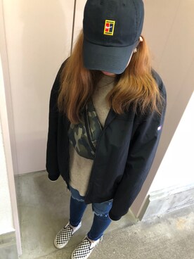 「TOMMY（トミー）のアイテム（ジャケット/アウター）」を使った、kanappeさん（レディース・153cm）の秋コーディネート
