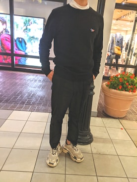「BALENCIAGA」｜「アイテム（チノパンツ）」を使った、10969takaseさん（メンズ・170cm）の秋コーディネート