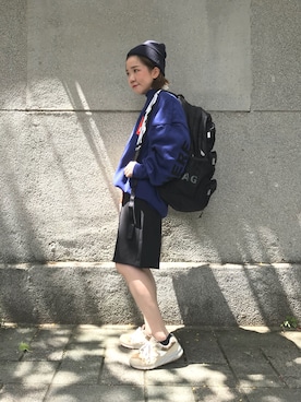「ADER error」｜「アイテム（ニットキャップ/ビーニー）」を使った、chunchiaoさん（レディース・155cm）の秋コーディネート