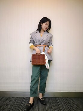 「URBAN RESEARCH（アーバンリサーチ）のアイテム（アンサンブル）」を使った、Yeung Szeさん（レディース・158cm）の春コーディネート