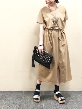 「IOSSELLIANI（イオッセリアーニ）のアイテム（アクセサリー）」を使った、k..さん（レディース・157cm）の春コーディネート