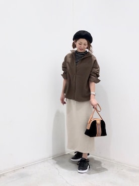「koe（コエ）のアイテム（ハンチング/ベレー帽）」を使った、k..さん（レディース・157cm）の秋コーディネート